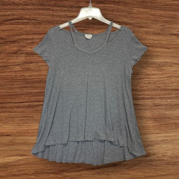 1.4.3. Story by Line Up V-neck Tunic Top waffle knit Women’s Large Gray - Picture 2 of 7